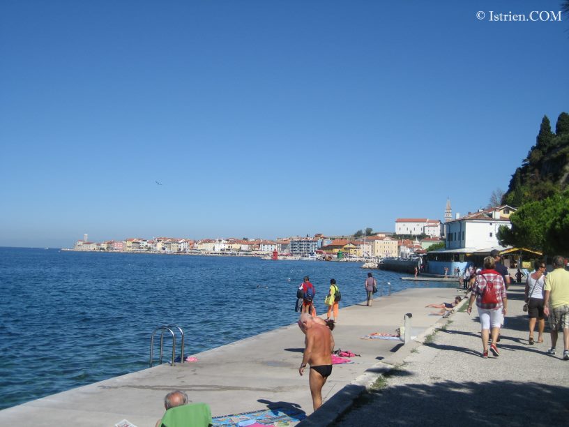 Am Beton-Strand in Portorož - Slowenien - Istrien