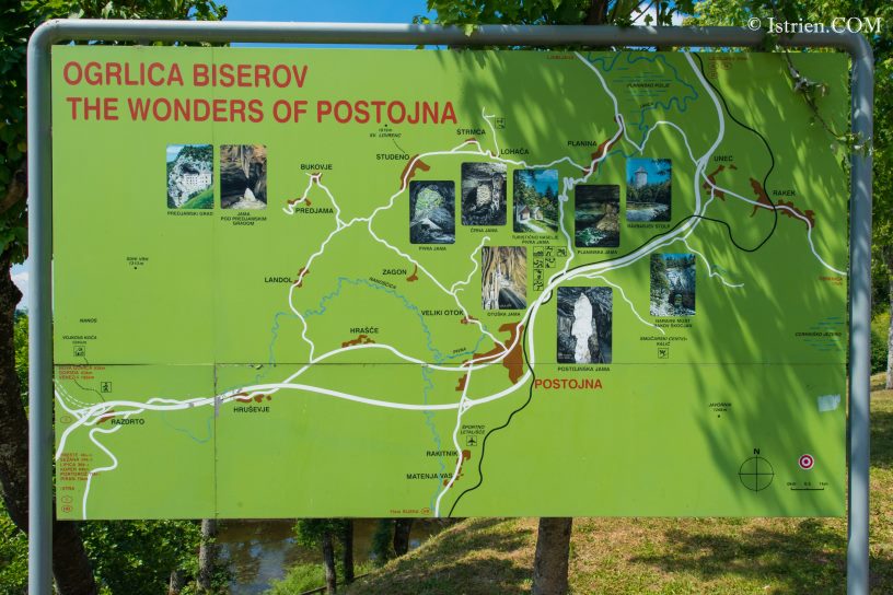 Übersichtskarte Höhle Postojna - Slovenien - Istrien