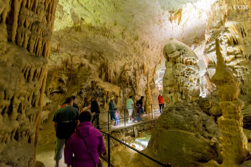 Helle Tropfsteine in der Höhle von Postojna - Slovenien - Istrien
