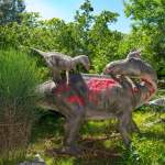 Saurierkampf im DinoPark Funtana in Istrien